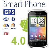 Android 4, Smart Phone, 4.0 multi-touch + Dual sim card (3G/2G) + Dual camera + WIFI + GPS + Bluetooth