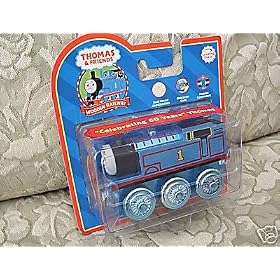 Thomas The Tank Engine Wooden Train - Blue Metallic Thomas Engine