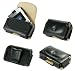 Black Leather Horizontal Excel Side Case for Motorola V750, RAZR V3, V3c, V3m, V3i, V3t, V3e, V3r / Samsung T809, U740 Alias, D807, T629, A707 SYNC, A900 Blade, U540, U700 Gleam, R500 HUE / Sanyo Katana, Katana II, KATANA DLX, LX / LG VX8700, VX8560 CHOCOLATE 3, AX565 [Retail Packaging]