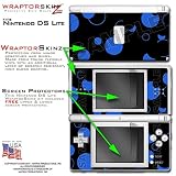 Nintendo DS Lite Lots Of Dots Blue on Black WraptorSkinz TM Skin Kit by TuneTattooz TM