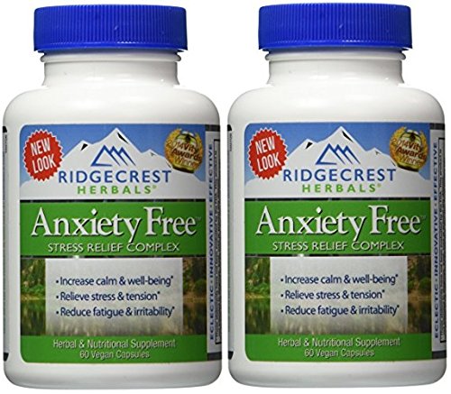 Ridgecrest Anxiety Free Herbal and Nutrition Stress Support, 60 Count (2 Pack)
