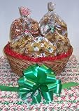 Scott's Cakes Large Little Johnny's Favorite Cookie Basket with no Handle Candy Cane Wrapping