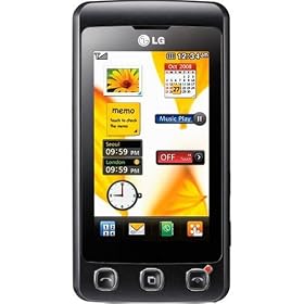 LG KP500 Cookie Unlocked Phone with 3.2 MP Camera, Digital Media Player and MicroSD Slot--International Version with No Warranty (Black)