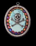 Gasoline Glamour Skull and Crossbones Party Rhinestone Charm Necklace