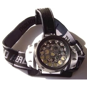 Pathfinder 21 LED Headlamp Headlight - Waterproof. 4 Modes Of Operation, Head Safety, Lamp, Flash Light, Torch For Cycling, Climbing, Mountain Biking, Camping, Night Reading. Adjustable Beam Angle. 100,000 Hours LED lifetime (in RETAIL PACKAGING)