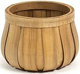 【立差し用】 ウッディ製 丸ツボ型アレンジ M 茶 (φ14.5×10cm) 732-010B