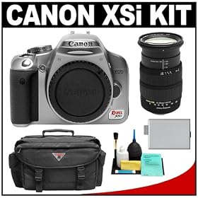 Click here to buy Canon Digital Rebel XSi Digital SLR Camera (Silver) and Sigma 18-200mm Optical Stabilizer... by Canon.