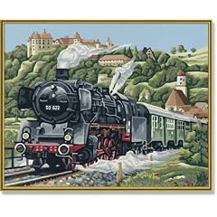 Schipper 609350551 - Malen nach Zahlen - Dampflokomotive 40 x 50 cm