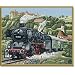 Schipper 609350551 - Malen nach Zahlen - Dampflokomotive 40 x 50 cm