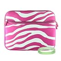 Pink Zebra Carrying Sleeve with Extra Pocket for Amazon Kindle DX + Live*Laugh*Love Wrist Band!!! (Kindle DX Not Included)