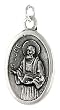 Sterling Silver St. Jude Medal 15/16" X 5/8" (24 mm X 16 mm).