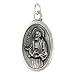 Sterling Silver St. Jude Medal Pendant 15/16" X 5/8" (24 mm X 16 mm).