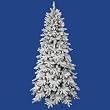 8.5' Flocked Slim Olympia Fir Artificial Christmas Tree - Unlit