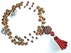 Meditation Mala- Lucky Mala Beads Moon & Coral Stone Rudraksha Prayer Mala Chakra 108+1