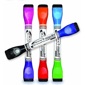 Amazon.com: Board Dudes Double-Sided Magnetic Dry Erase Markers, 4 Packs (14002UA-24): Office Products