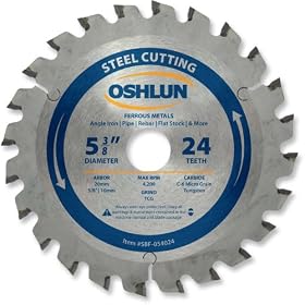 Oshlun SBF-054024 5-3 8-Inch 24 Tooth TCG Saw Blade with 20mm Arbor (5 8-Inch and 10mm... by Oshlun