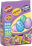 Skittles Original, Starburst Original, Lifesavers Gummies, and Hubba Bubba Candy Assorted Easter Egg Hunt Mix, 155 Piece Bag