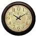Geneva 14" Plastic Decorative Wall Clock, Brown