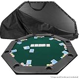 Trademark 52 X 52 Inch Octagon Padded Poker Tabletop Green Poker Layout, Green