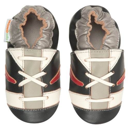 Momo Baby Infant/Toddler Stripe Sneaker Soft Sole Leather Shoes