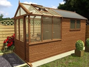 Dunster House Elderby 1.8m x 4.2m (6' x 14' approx) Wooden Greenhouse 