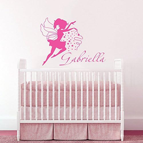 Wall Decal Name Girls Vinyl Sticker Personalized Custom Decals Art Home Decor Mural Magical Fairy Stars Princess Wall Decals Nursery