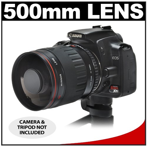 Vivitar 500mm f/8.0 Series 1 Multi-Coated Mirror Lens for Canon EOS Rebel XSi, XS, XTi, XT, T1i, 5D, 7D, 30D, 40D & 50D Digital SLR Cameras