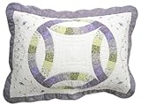 Pike Street, Ashley 100-Percent Cotton Double Wedding Ring Pillow Shams