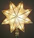 10" Lighted Capiz Shell 8-Point Gold Star Christmas Tree Topper - Clear Lights