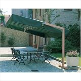 T - Series 10' x 15' Freestanding Awning T16/GIB or DMT Base: Deckmount Plate, Fabric: Antique Beige