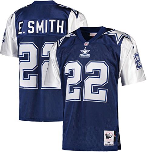 Dallas Mens Cowboys Smith #22 Ness Navy 1995 Authentic Throwback Jersey Large