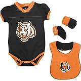 Reebok Cincinnati Bengals Girls Creeper, Bib & Booties (3/6 Months) Amazon.com