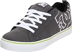 DC Men's Court Vulcanized SE Sneaker,Battleship/White/Soft Lime,9 M US 