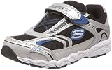Skechers Scoots Duffi Gore & Strap Sneaker (Toddler/Little Kid),Silver/Royal,5 M US Toddler
