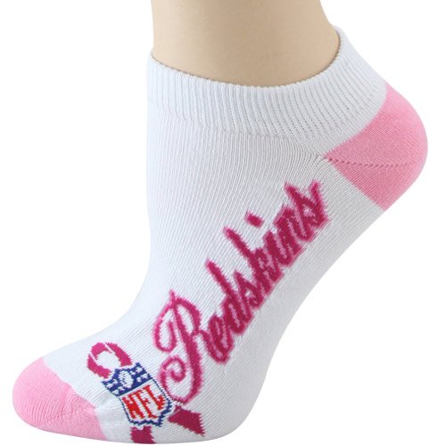 For Bare Feet Washington Redskins Women's Breast Cancer Awareness Socks Medium