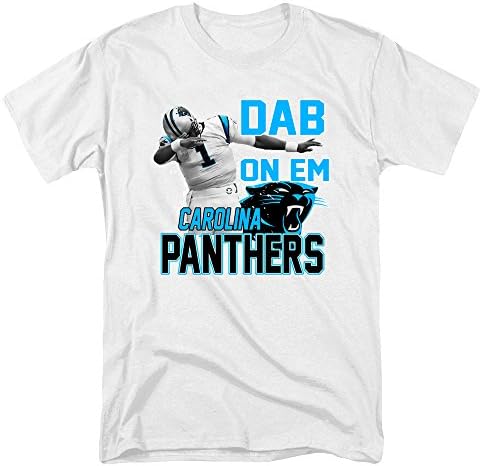 Famous Panda Carolina Panthers Cam Dab On EM Men's T Shirt (3XL, White)