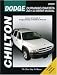 Dodge Durango & Dakota: 2001 through 2003 (Chilton's Total Car Care Repair Manual)