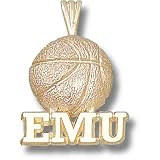 Eastern Michigan University Emu Basketball Pendant (14kt)