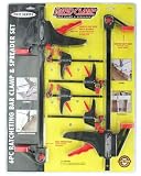 Spreader Clamps: KR Tools 19196 Pro Series 6-Piece Ratcheting Bar Clamp and Spreader Set