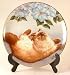 c1989 Danbury Mint cat plate - Birds Eye View from Cats and Flowers collection - Irene Spencer - CP996