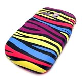 Samsung R355c Color Zebra HARD RUBBERIZED FEEL RUBBER COATED Case Cover Skin Protector NET 10 Straight Talk