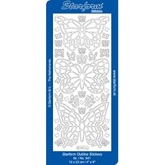 Stickerbogen "Schmetterlinge" gold oder silber