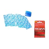 Durex Enhanced Pleasure Premium Latex Condoms Lubricated 12 condoms with Travel Condom Compact Plus TROJAN VIBRATING RING