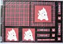Kanban A4 die cut Concept card kit with envelope - Westie dog on red