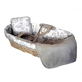 Tadpoles Sage Toile Moses Basket