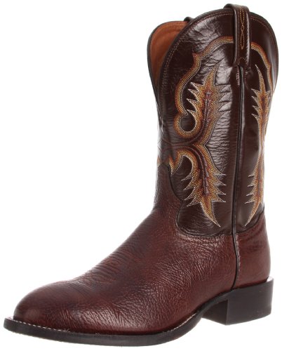 Tony Lama Boots Men's Shoulder CT2032 Boot,Chocolate Shrunken Shoulder/Espresso Vegas,7 2E US