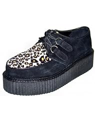 Demonia Creeper 400 Halbschuh Wildleder schwarz