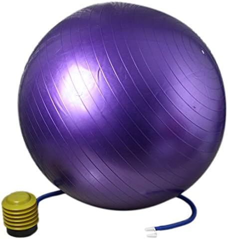 Yoga Era Fitnesspilates Yoga Exercise Ballbalance Stability Bodyball for Yoga with 4" Pumpwith Air Pump (Purple, 75cm)