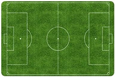 New Arrival!Home Decor Soccer Field Pattern Durable Indoor/Outdoor Doormats 23.6"(L) x 15.7"(W) 3/16" Thickness