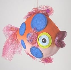 Orange Tropical Fish Nautical Beach Christmas Holiday Tree Ornament
